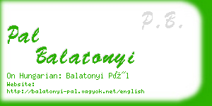 pal balatonyi business card